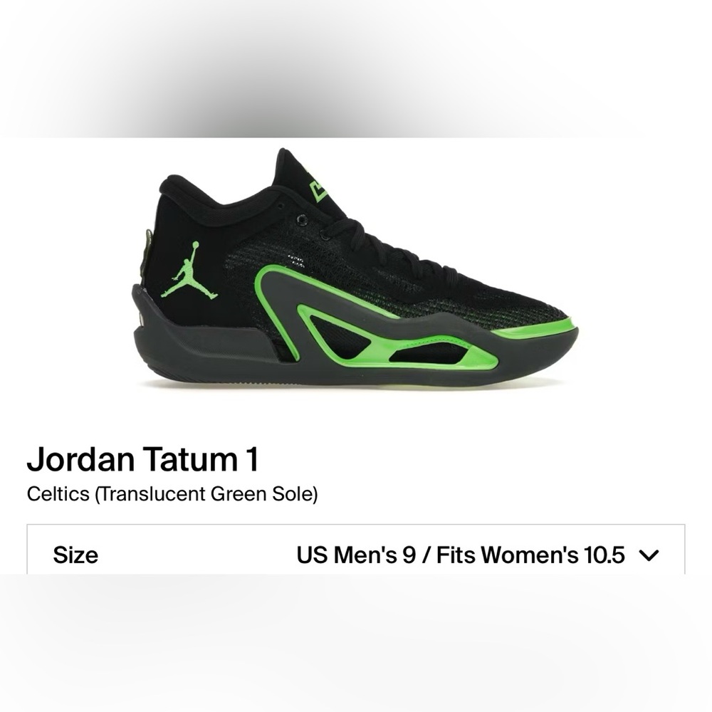 Jordan-Tatum 1- Celtics (Translucent Green Sole)